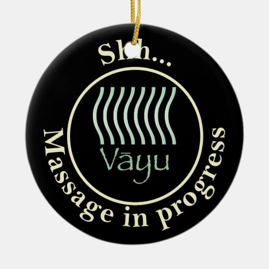 Vayu (宇宙)進行中のマッサージ扉の看板 セラミックオーナメント (正面)
