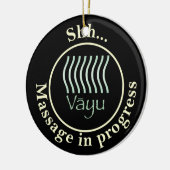 Vayu (宇宙)進行中のマッサージ扉の看板 セラミックオーナメント (左)