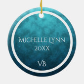 VBバパーソナライズされたージニアビーチクリスマスツリー セラミックオーナメント (裏面)