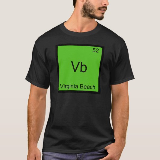 Vb - バージニアビーチ市 化学元素記号 tシャツ (正面)