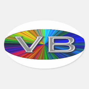 VB Virginia Beach Psychodelicは楕円形のロゴを着色します 楕円形シール