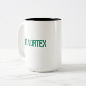 VBA Vortex | Excelマクロ自動化エキスパートデザイン ツートーンマグカップ (正面左)