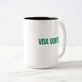 VBA Vortex | Excelマクロ自動化エキスパートデザイン ツートーンマグカップ (正面右)