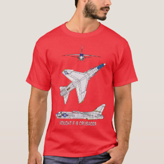 Vbad F8十字軍アメリカのジェット飛行機ダイアグラムギフト Tシャツ