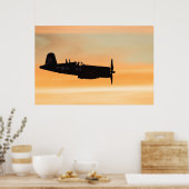 Vbath F4Uコルセア戦闘機 ポスター (キッチン)