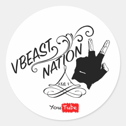 vbeast nationシール ラウンドシール (正面)