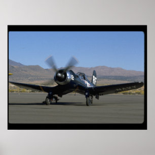 Vbed F4U Corsair, 離れ Front_WWII飛行機 ポスター