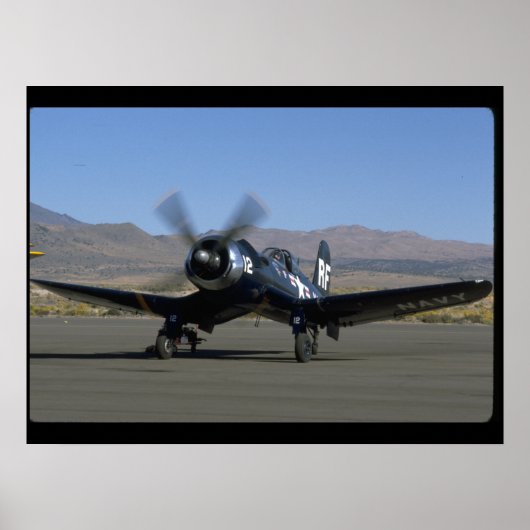 Vbed F4U Corsair, 離れ Front_WWII飛行機 ポスター (正面)
