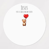 VBSイエスは私の信仰と水の瓶にスマイルを置く ラベル (デザイン2)