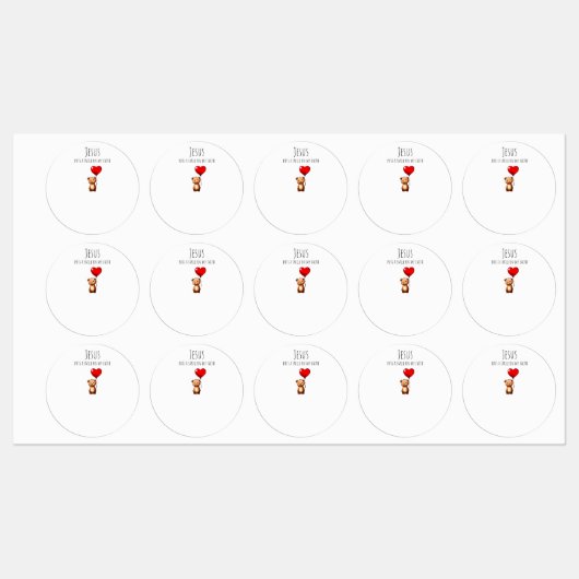 VBSイエスは私の信仰と水の瓶にスマイルを置く ラベル (シート)