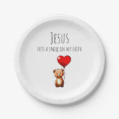 VBSイエスは私の信仰にスマイルを置く – パーティープレート ペーパープレート (正面)