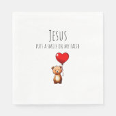 VBSイエスは私の信仰のナプキンにスマイルを置く スタンダードランチョンナプキン (正面)