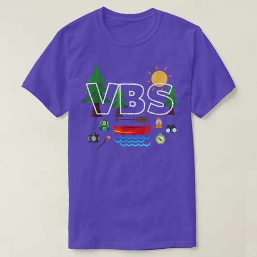 VBSクルーキャピングバケーションバイブルスクールキャンピング Tシャツ (デザイン正面)