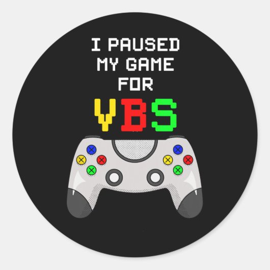 VBS ゲーム バイブルスクール ゲーマー  ラウンドシール (正面)
