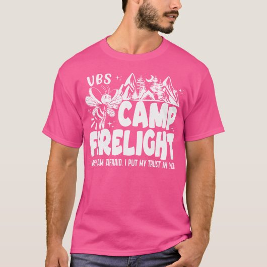 Vbs Camp Firelight Vbs 2024バケーションバイブルスクール Tシャツ (正面)