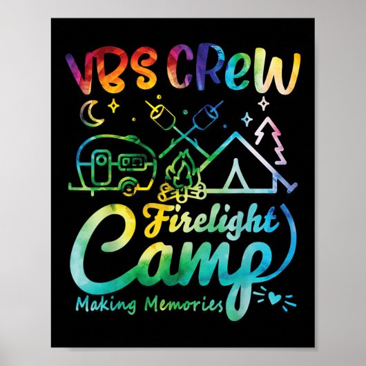 Vbs Crew Camp Firelight Vacation Bible School Camp ポスター (正面)