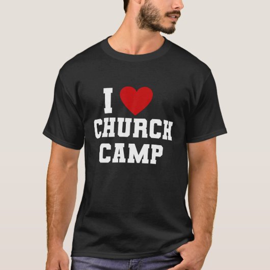 VBS I Love Church Camp Christian Church Bible Scho Tシャツ (正面)