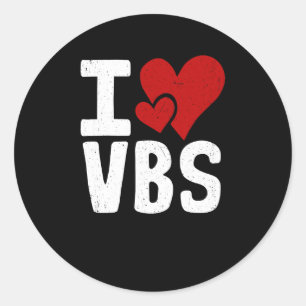 VBS I love Vacation Bible School Christian VBS Chu ラウンドシール