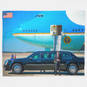 VC-25A(747-200B)と「THE BEAST」 フリースブランケット (正面(横))