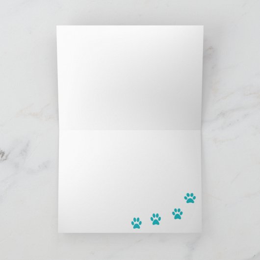 VCAの獣医の病院の挨拶状 カード (内部)