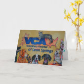 VCAの獣医の病院の挨拶状 カード (黄色い花)