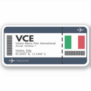 VCEヴェネツィアボーディングパス – イタリアチケット シール