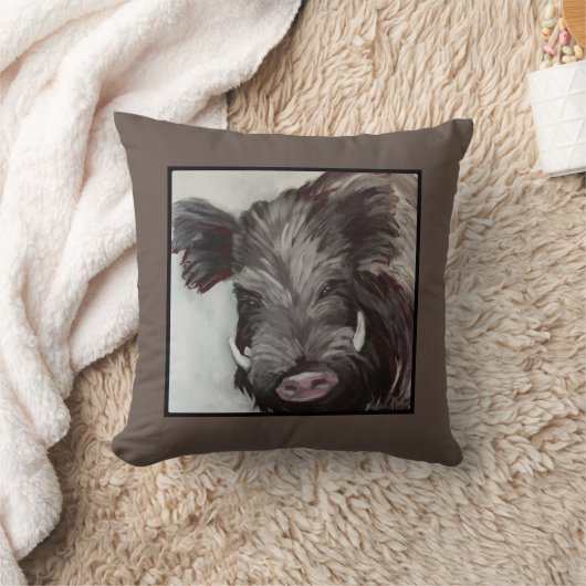 VCollierArtの元のブタのRazorbackの装飾用クッション クッション (ブランケット)