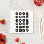 VCRボタン付きテレビリモコン   スタンダードカクテルナプキン (インサイチュ)