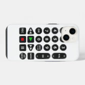 VCRボタン付きテレビリモコン   iPhoneケース (裏面横)