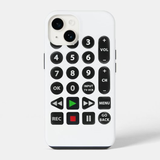 VCRボタン付きテレビリモコン   iPhoneケース (裏面)