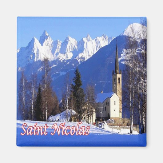 VDA014 SAINT-NICOLAS - Aosta Valley -冷蔵庫 マグネット (正面)