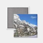 VDA019 OYACE, Aosta Valley，イタリア，冷蔵庫 マグネット (正面/裏面)