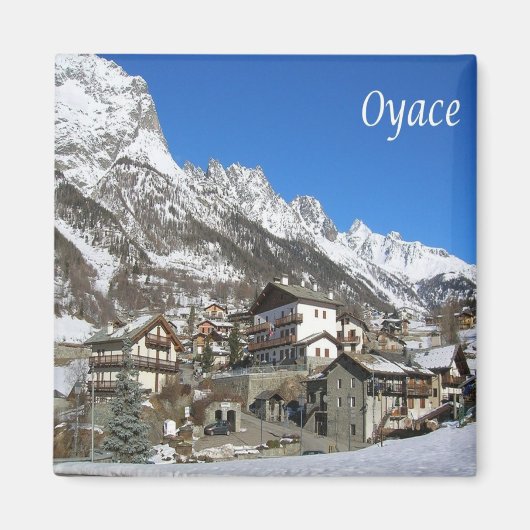 VDA019 OYACE, Aosta Valley，イタリア，冷蔵庫 マグネット (正面)
