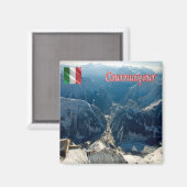 VDA030 COURMAYEUR, Aosta Valley，イタリア，冷蔵庫 マグネット (正面/裏面)