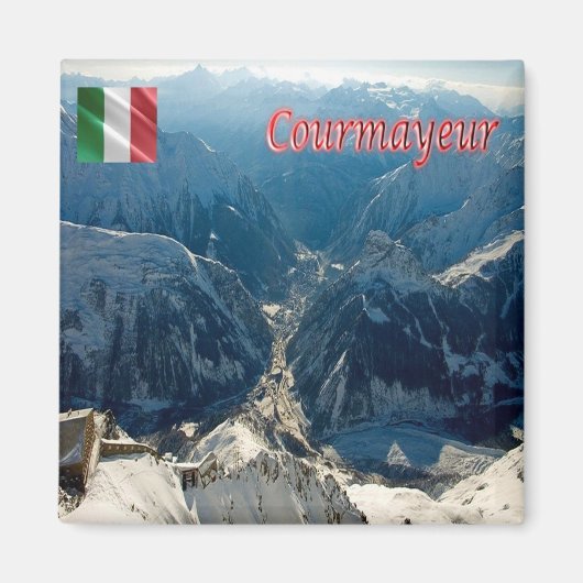 VDA030 COURMAYEUR, Aosta Valley，イタリア，冷蔵庫 マグネット (正面)