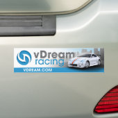 vDreamのバンパーステッカー(青い) バンパーステッカー (車上)