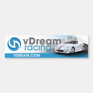 vDreamのバンパーステッカー(青い) バンパーステッカー