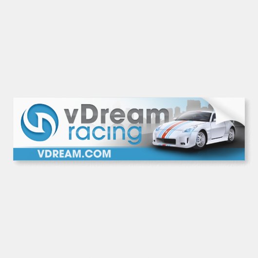 vDreamのバンパーステッカー(青い) バンパーステッカー (正面)
