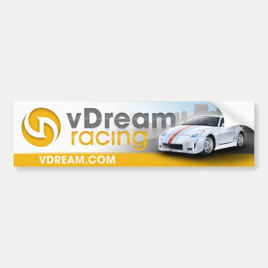 vDreamのバンパーステッカー(黄色) バンパーステッカー (正面)