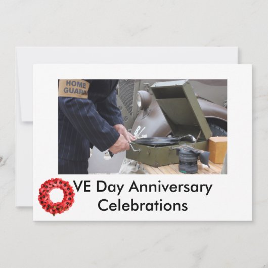 VE日のお祝いの招待 招待状 (正面)