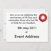 VE日のお祝いの招待 招待状 (裏面)