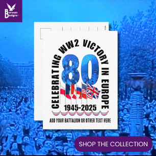 VE DAY 80th Anniversary Victory in Europe第2次世界大戦 シーズンポストカード