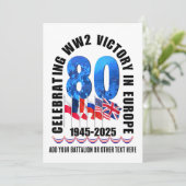 VE DAY 80th Anniversary Victory in Europe第2次世界大戦 招待状 (スタンド正面)