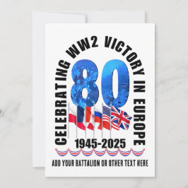 VE DAY 80th Anniversary Victory in Europe第2次世界大戦 招待状