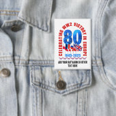 VE DAY 80th Anniversary Victory in Europe第2次世界大戦 缶バッジ (インサイチュ)