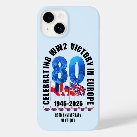 VE DAY 80th Anniversary Victory in Europe第2次世界大戦 Case-Mate iPhoneケース (裏面)