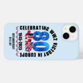 VE DAY 80th Anniversary Victory in Europe第2次世界大戦 Case-Mate iPhoneケース (裏面 (横))