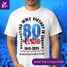VE DAY 80th Anniversary Victory in Europe第2次世界大戦 Tシャツ