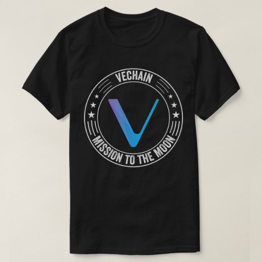 Vechain Mission To The Moon VET Crypto Coin HODL Tシャツ (デザイン正面)