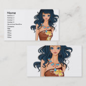 Vector_美しい_-0005、名前、住所1、住所… 名刺 (正面/裏面)